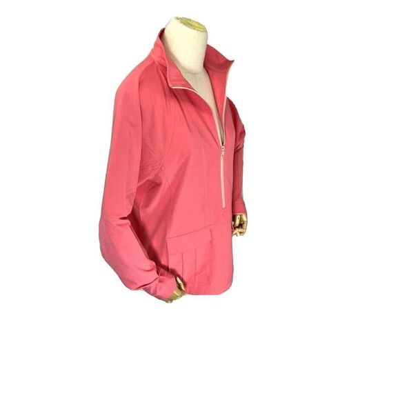 Belyn Key Golf Coral Windbreaker Jacket 1/4 Zip Pockets Dressy - Picture 4 of 12